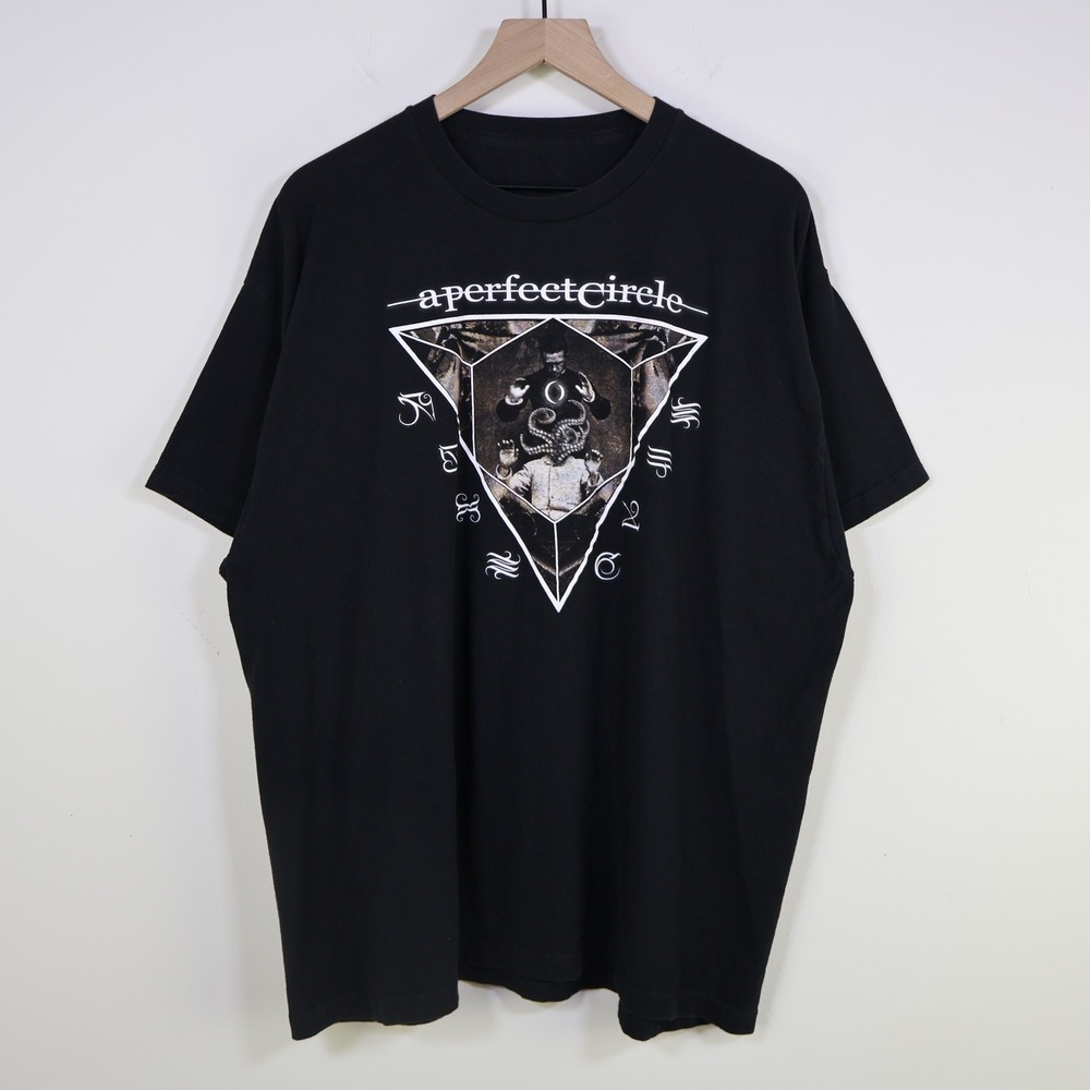 A Perfect Circle Outsider Arcane Triangle Band Graphic T-Shirt XXXL Black Occult